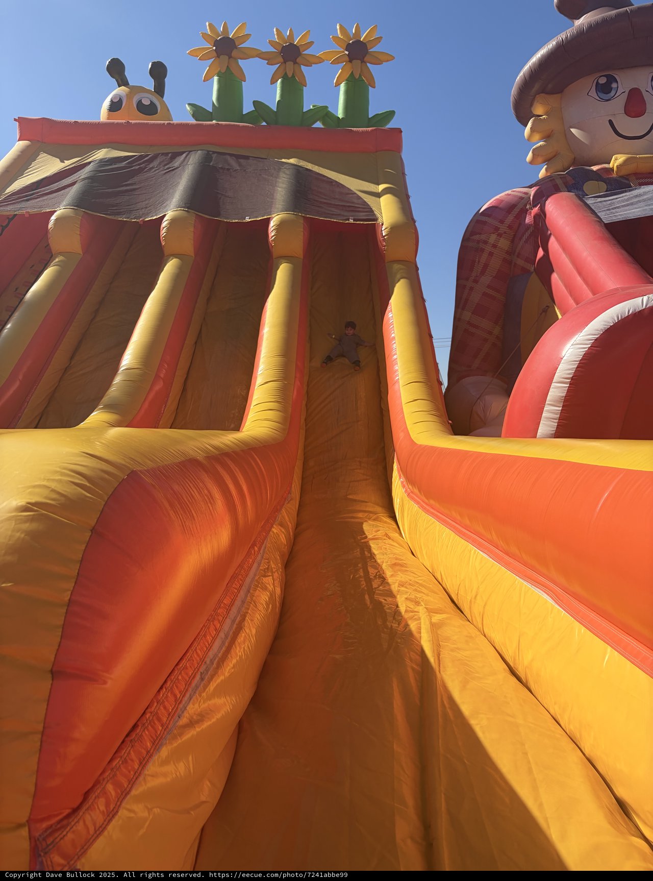 Giant Inflatable Slide at Outdoor Festival