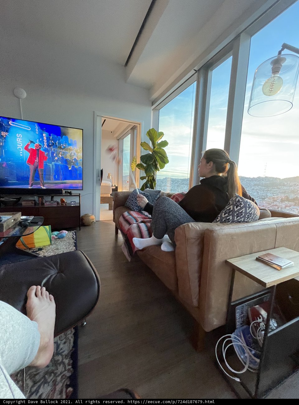 Relaxing in the Living Room