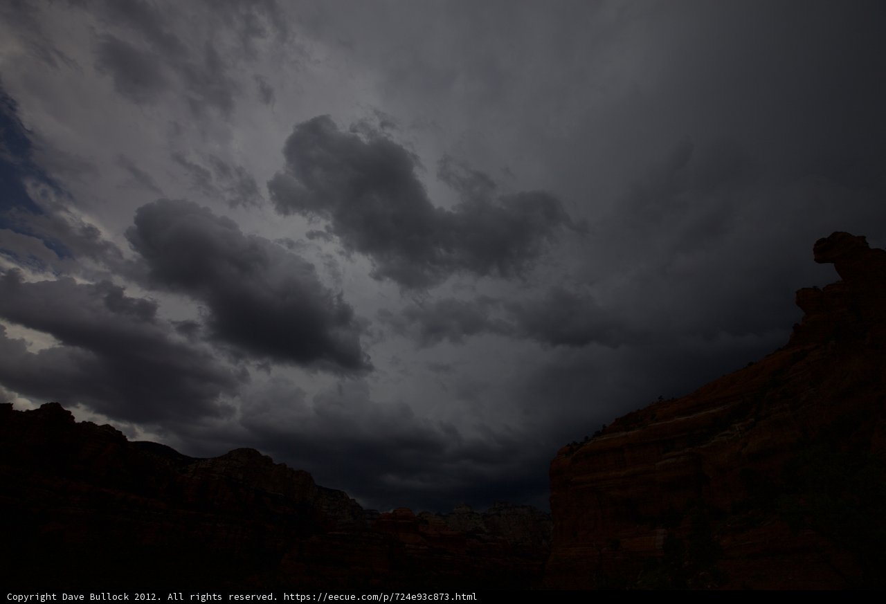 Dramatic Storm Clouds over Sedona's Red Rock Canyon
