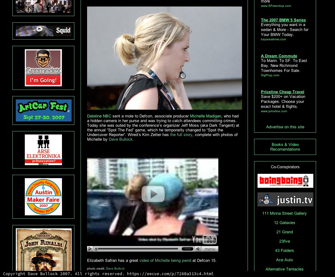 7 people promoting the blog on a green and black website
