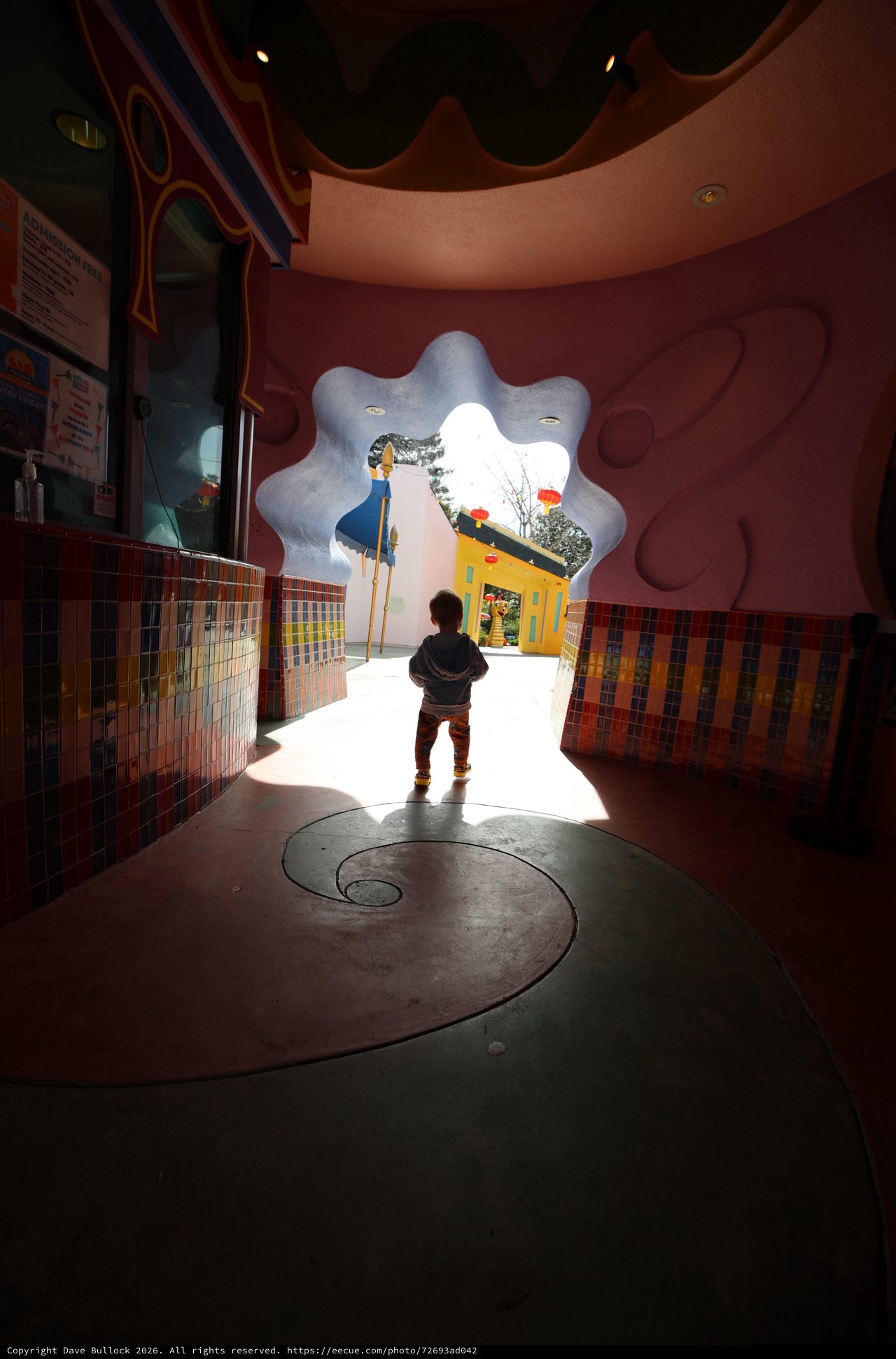 Child Exploring Whimsical Themed Play Space