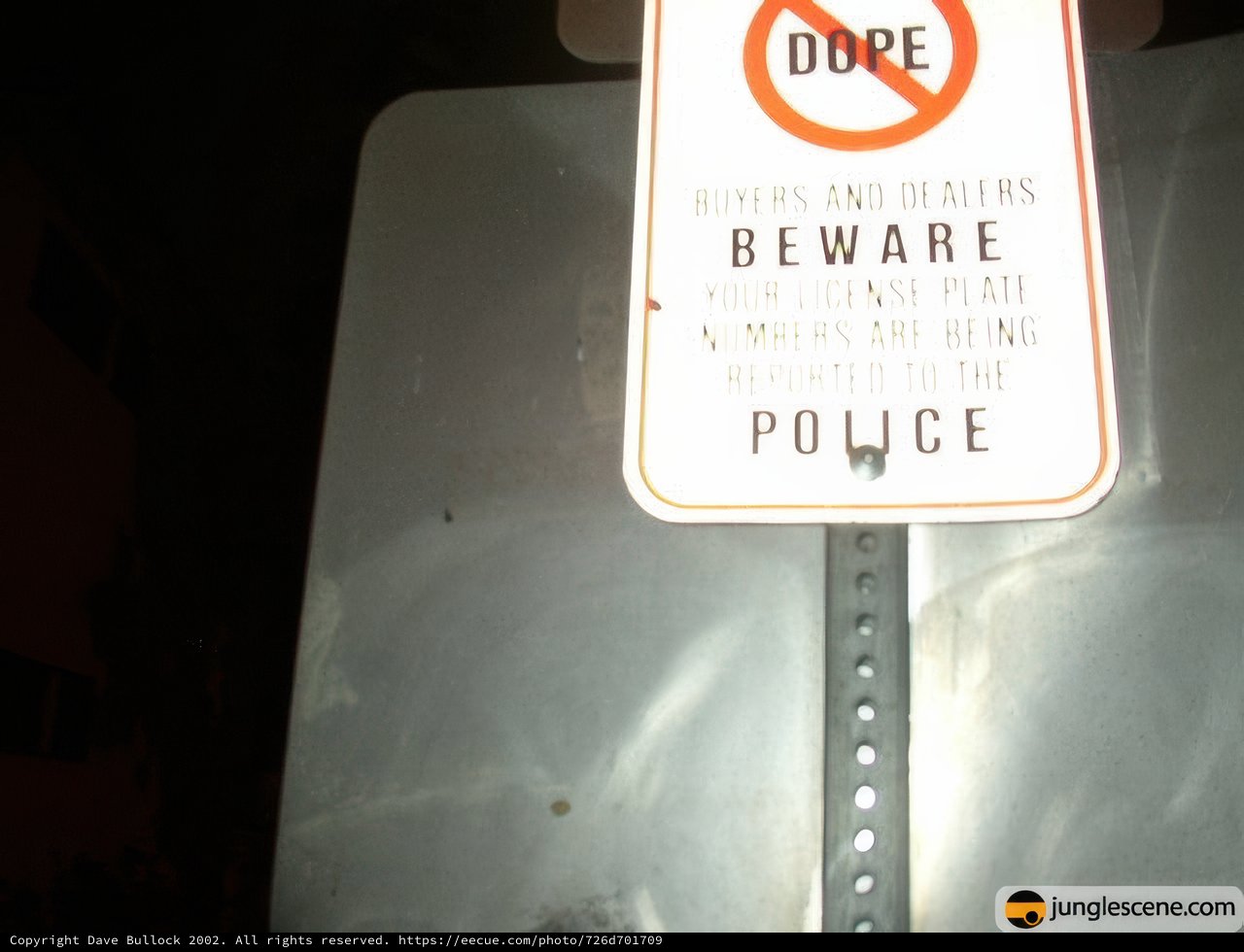 Beware of Police Sign