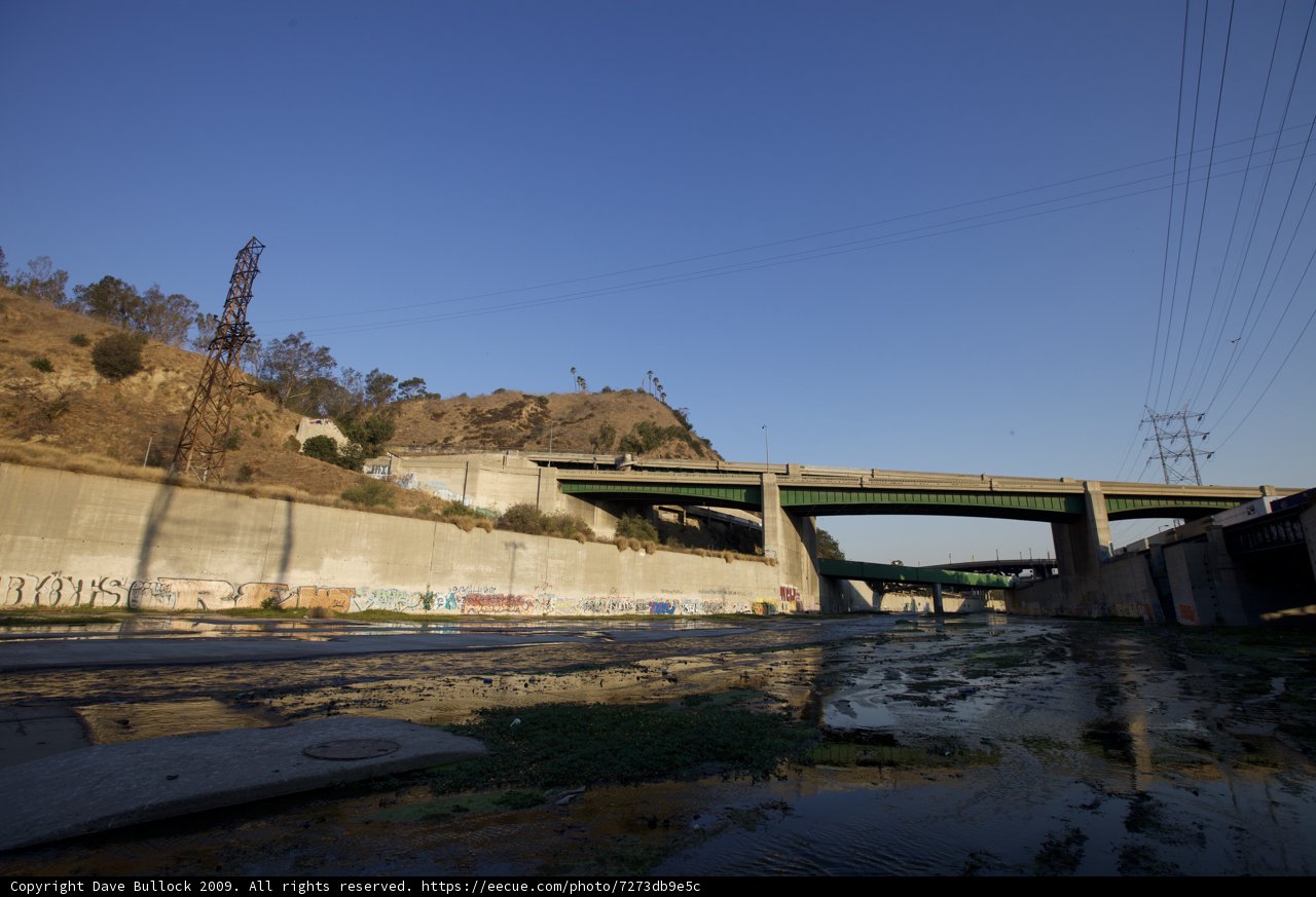 Graffiti on LA River Overpass