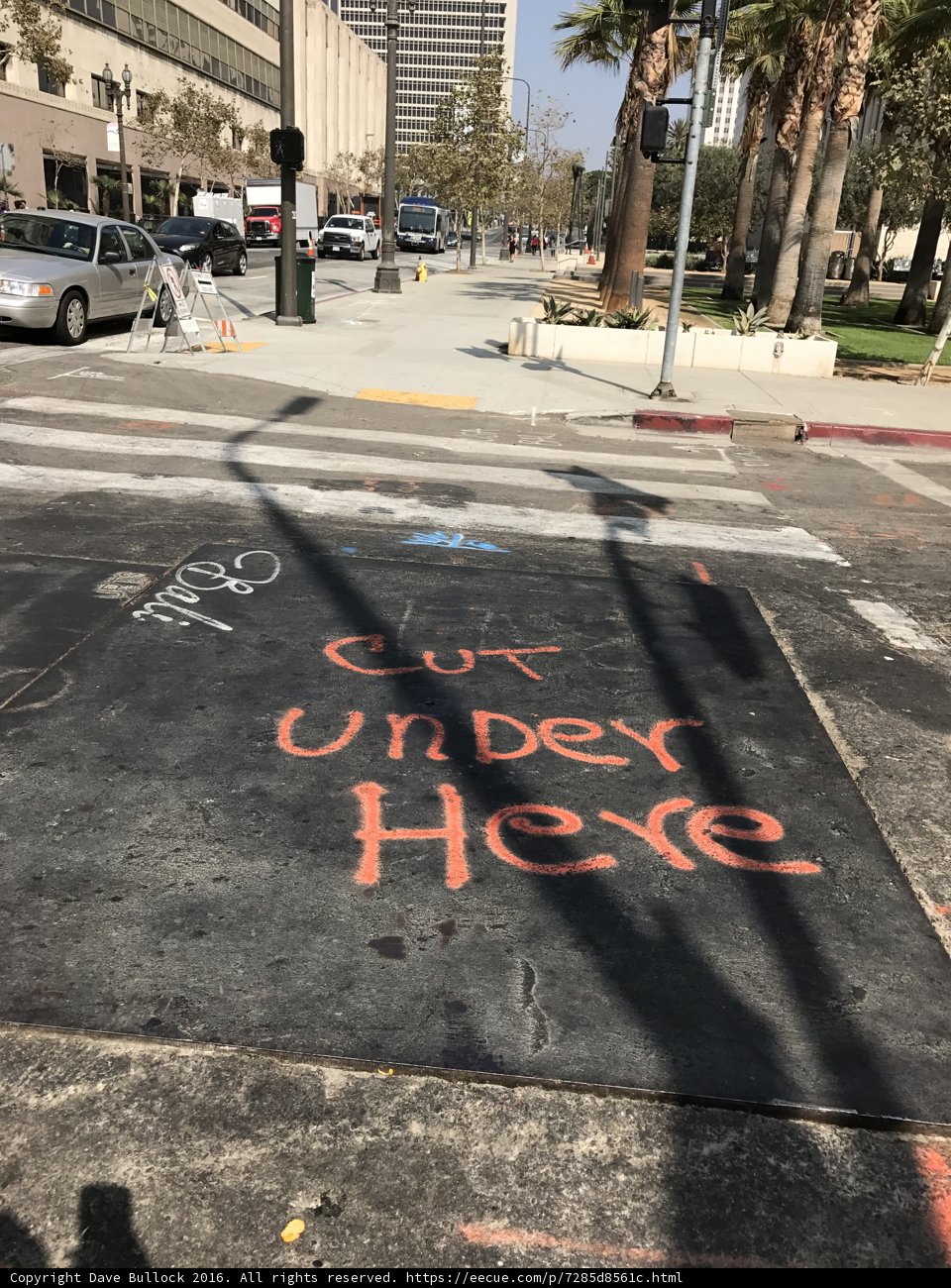 Cut Under Here Street Sign in LA