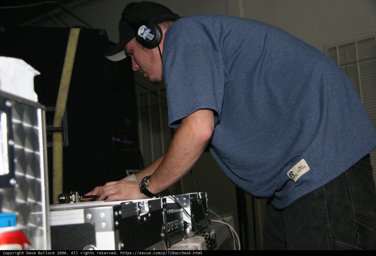 Blue Shirted Deejay Travis B at NYE 2005