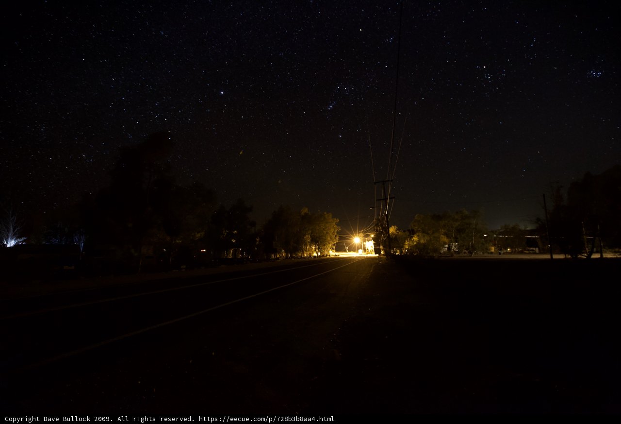 Night Sky Adventure on a Desert Road