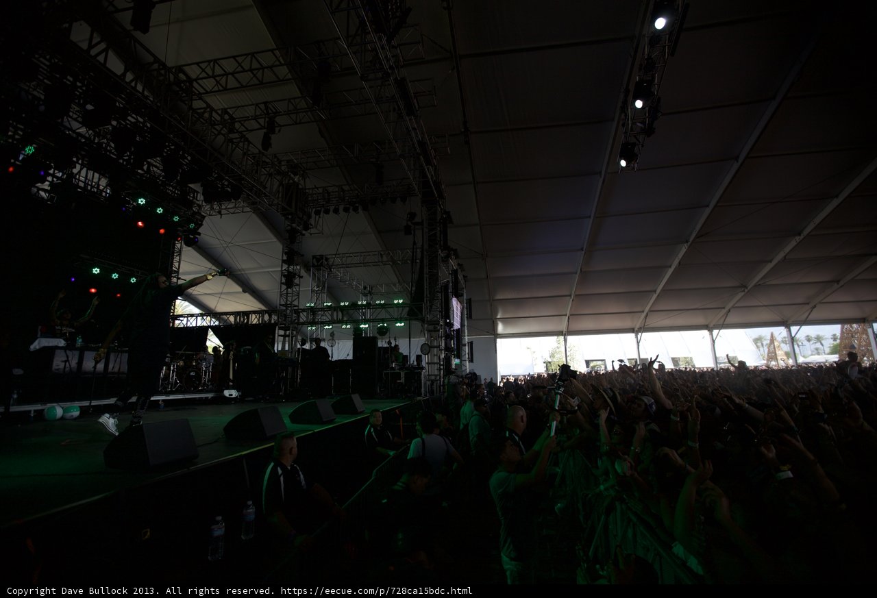 Green-Lit Concert Excitement