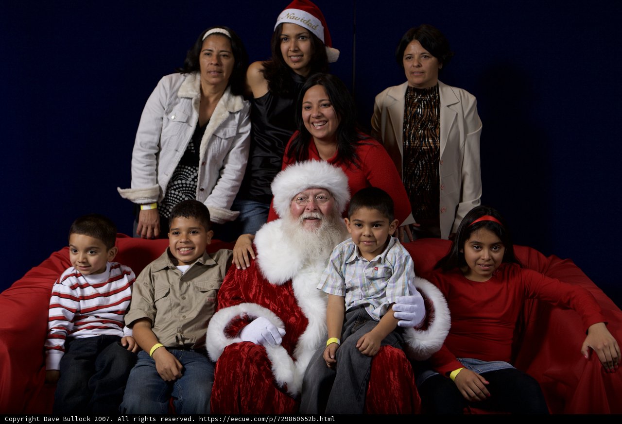 Family Festive Photo with Santa Claus