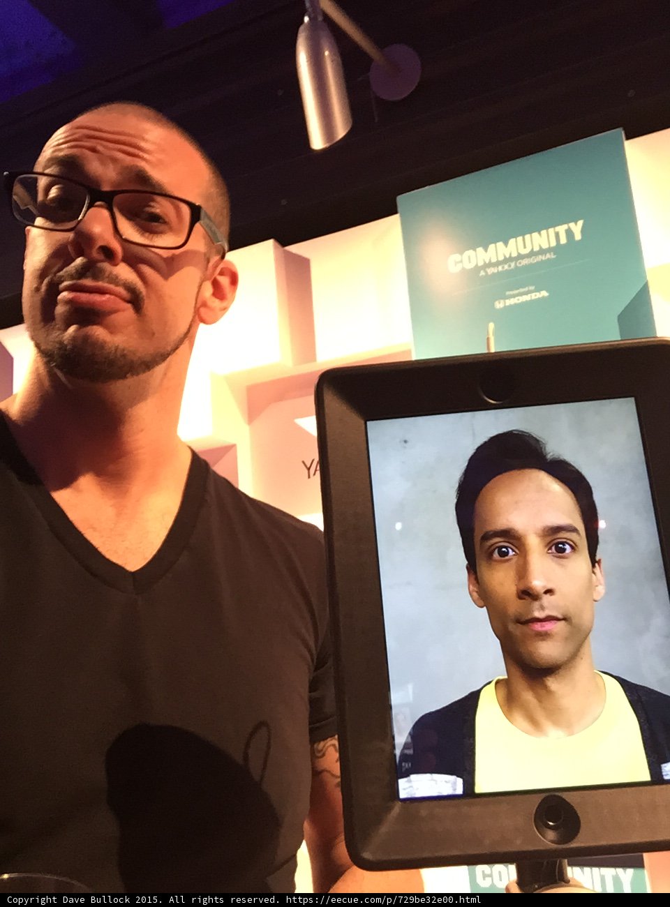 Meeting Danny Pudi via Robot at SXSW Community Event