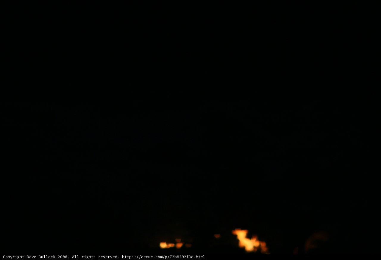 Flames Illuminate the Night Sky
