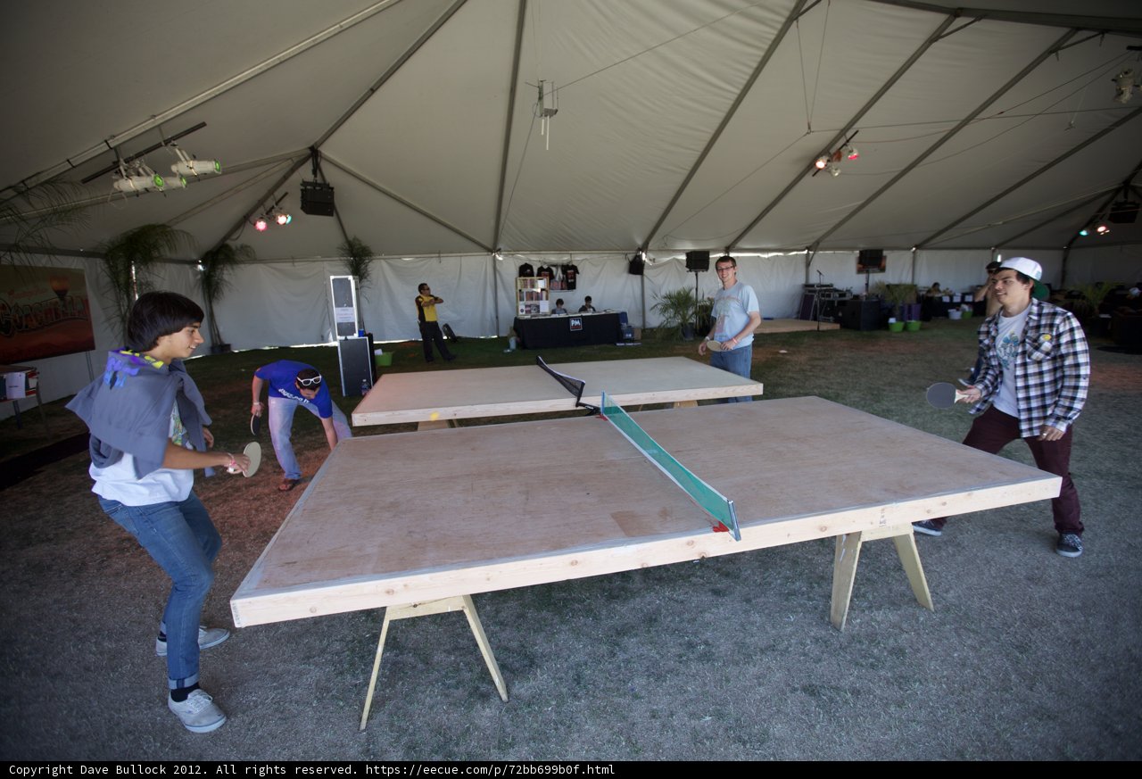 Ping Pong Fun in Coachella Tent