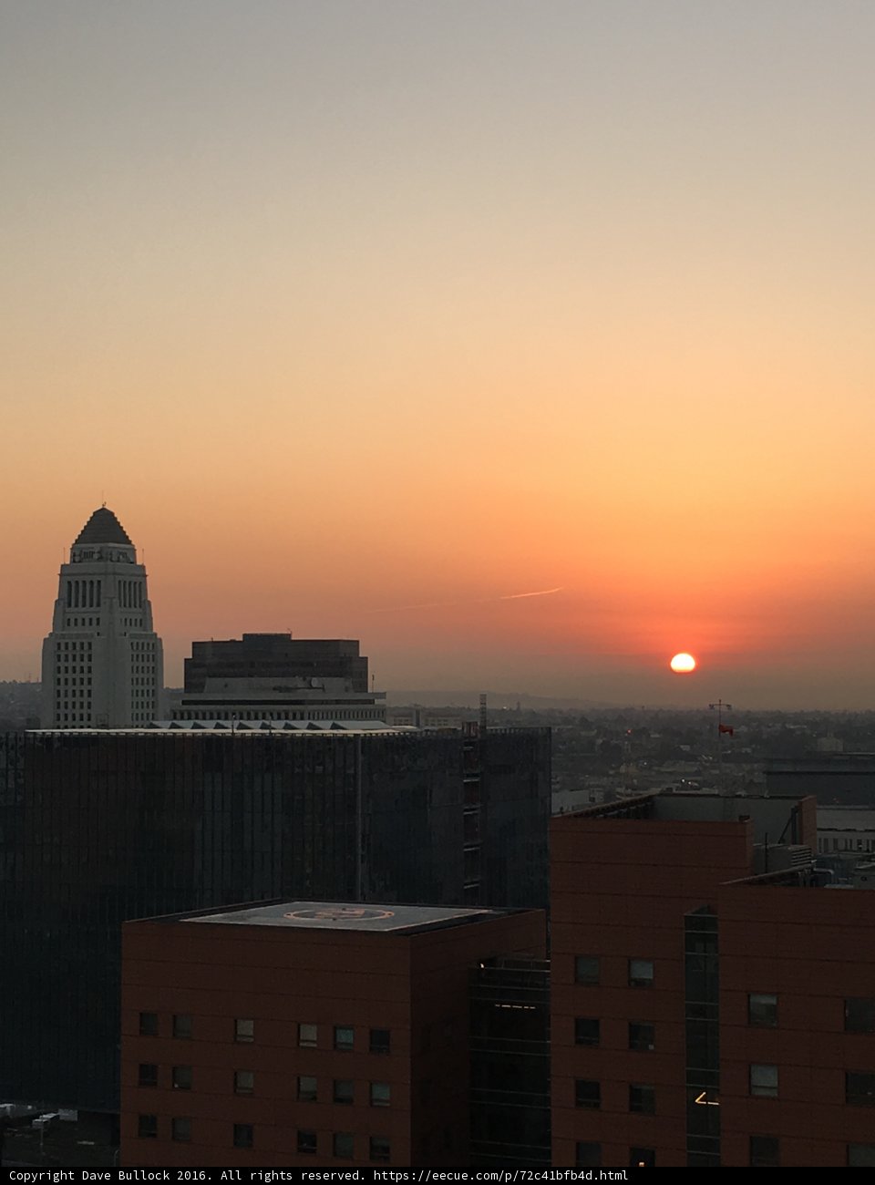 Sunset over the City Skyline
