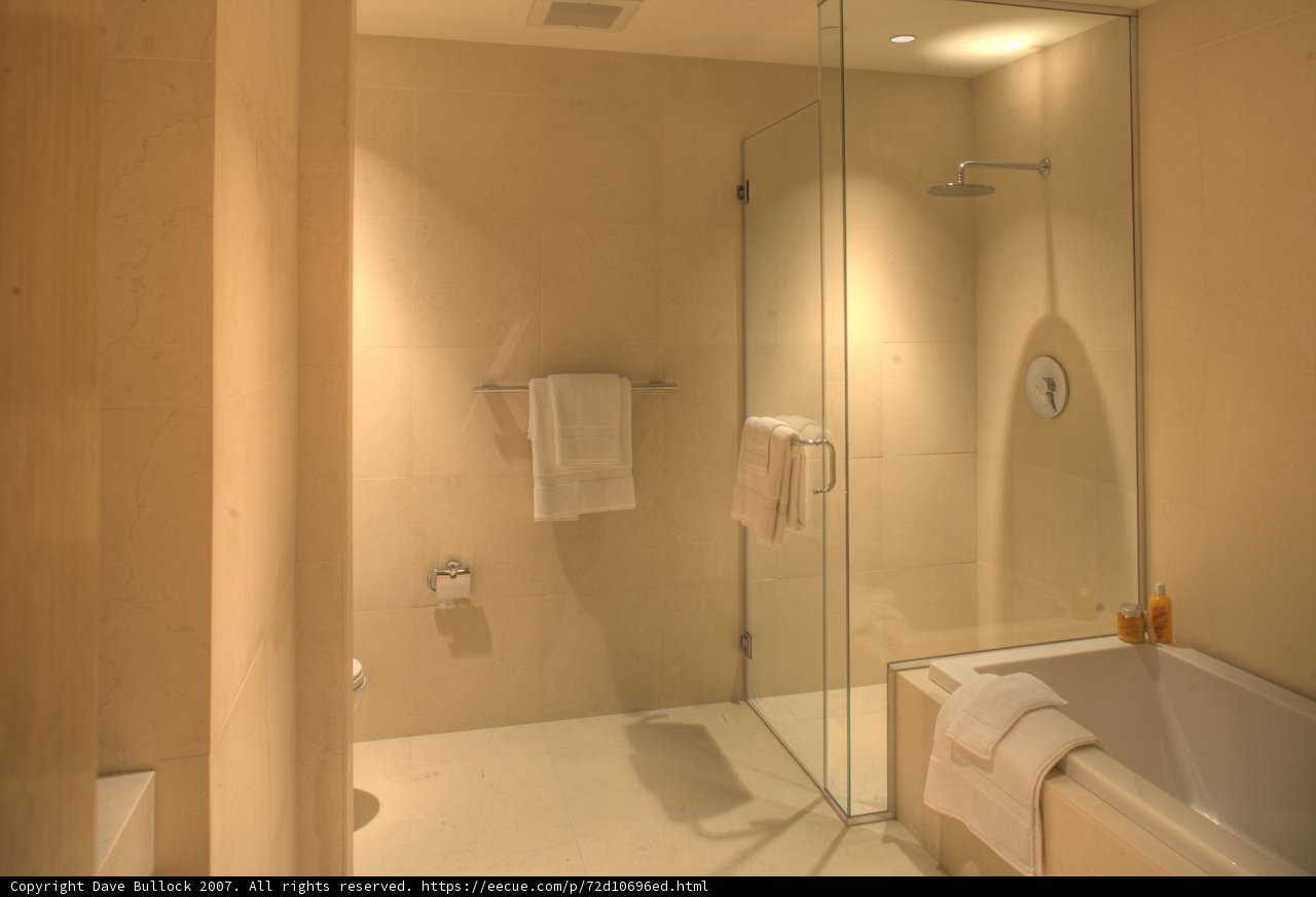 Refreshing Shower in a Cozy Bathroom