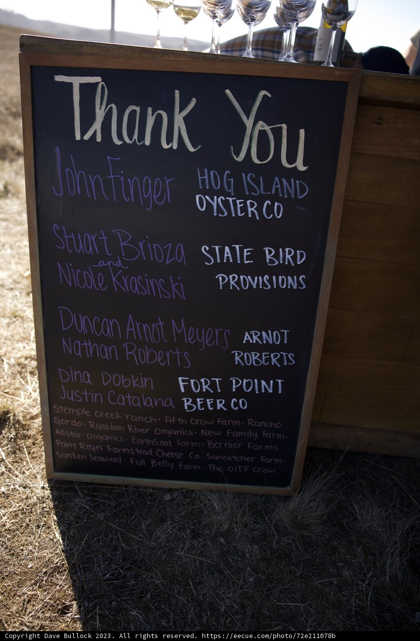 Gratitude Displayed at Hog Island Oyster Co
