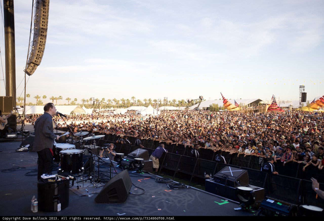 Man performing on stage at Coachella