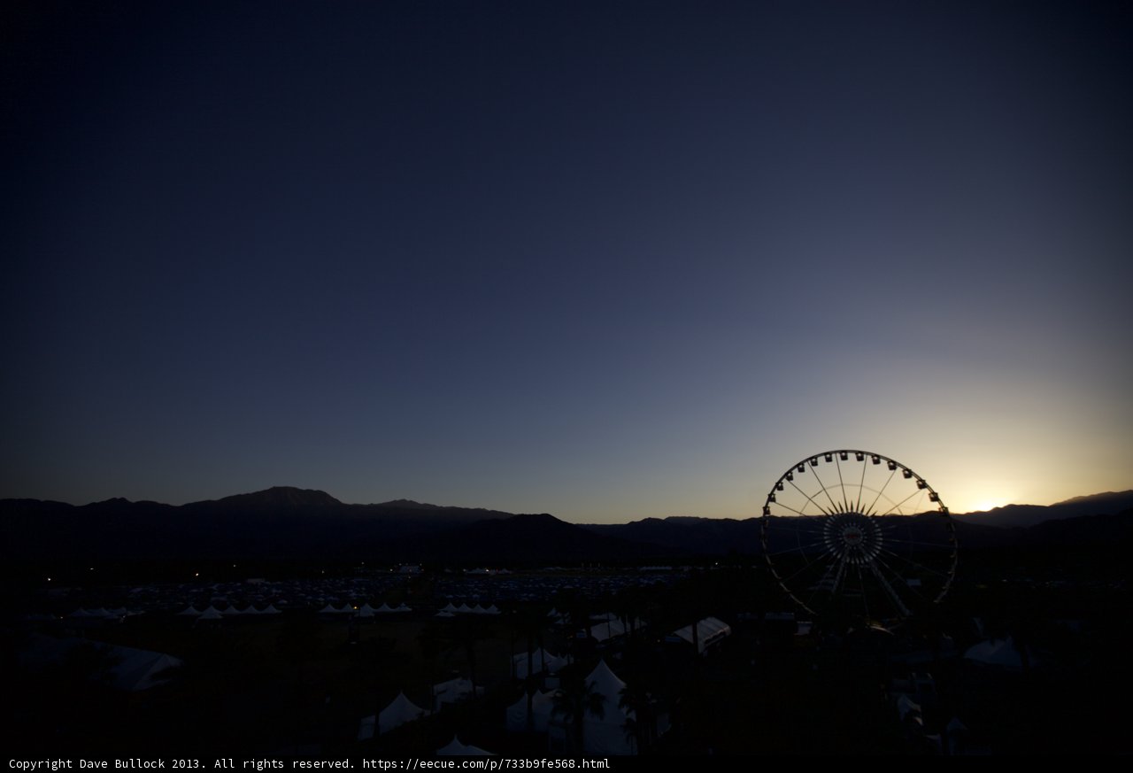 Coachella Ferris Wheel Sunset