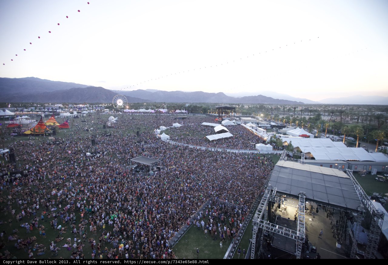 Coachella Crowd in the Desert