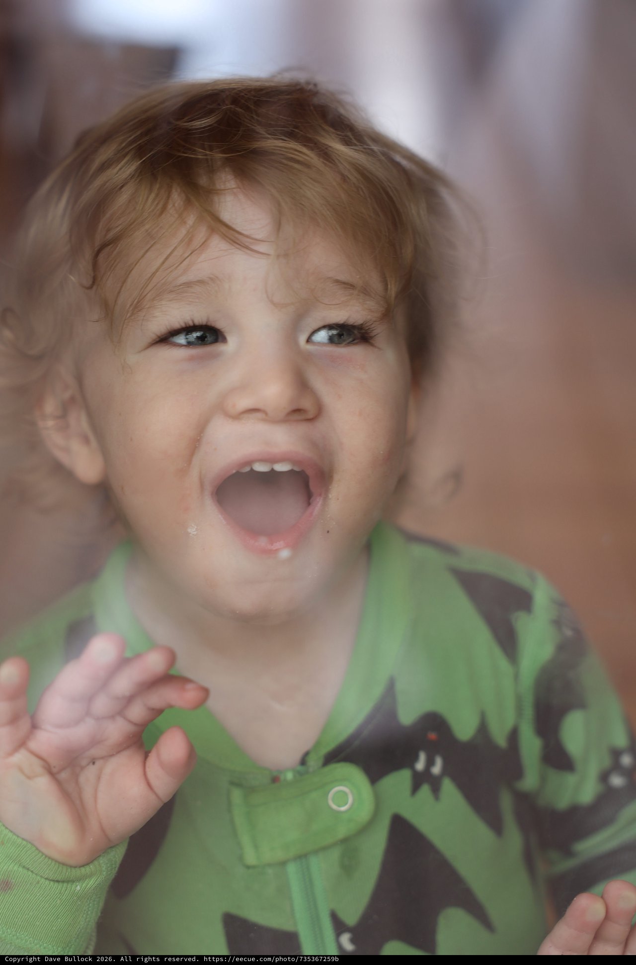 Joyful Toddler with Wide Open Smile