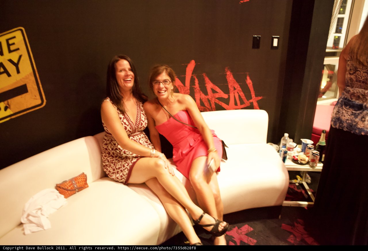 Elegant Ladies on a Cozy Couch