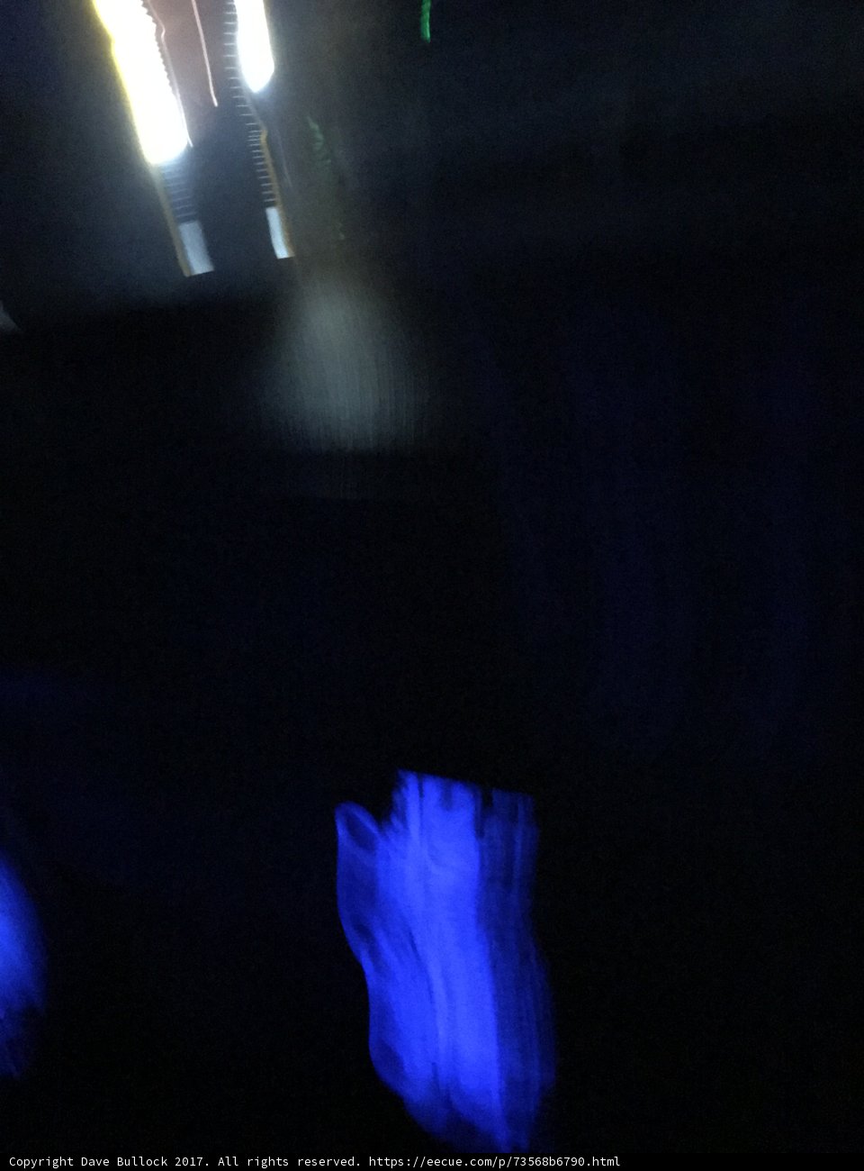 Blue Flare in the Night Club