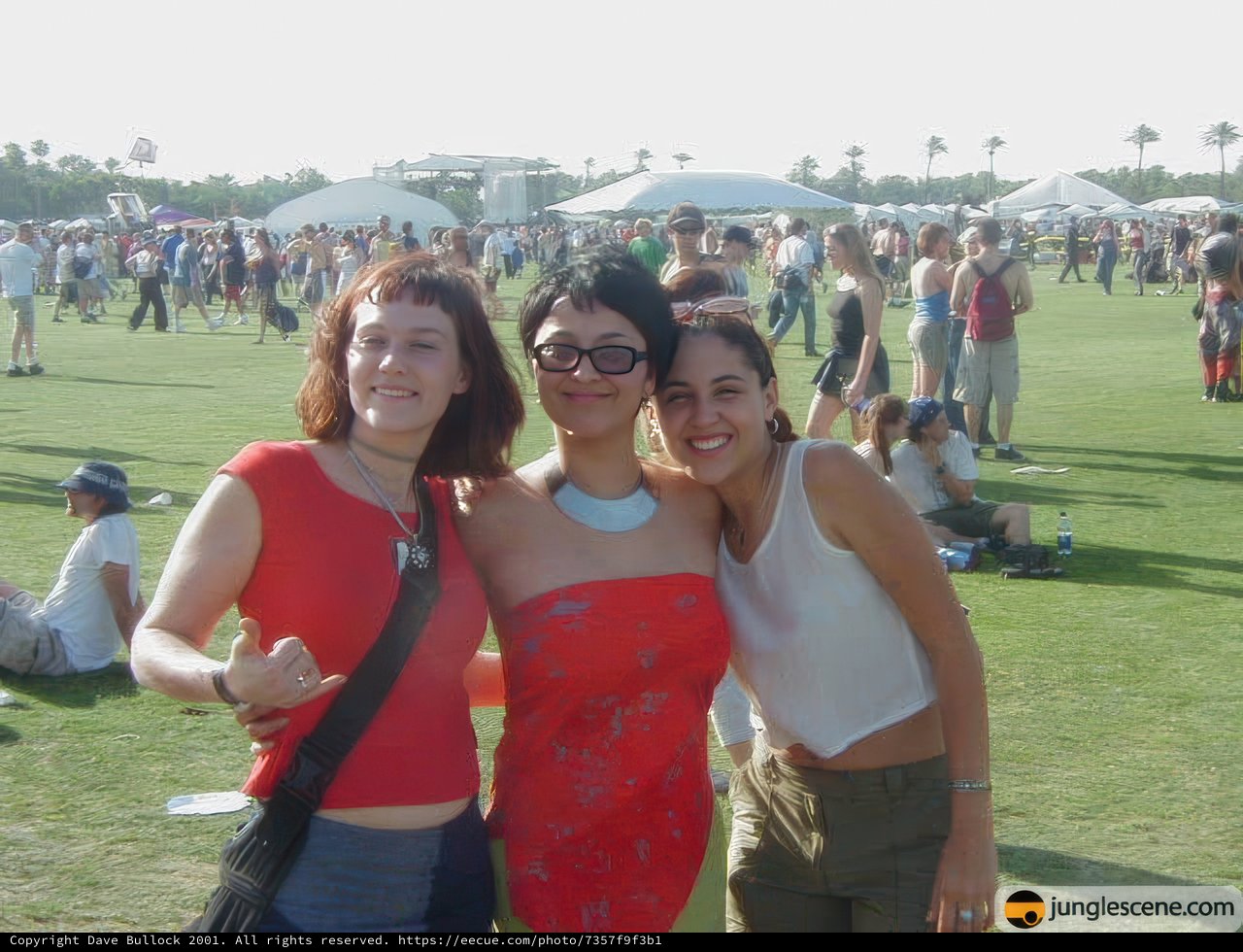 Three Women Grooving at Coachella