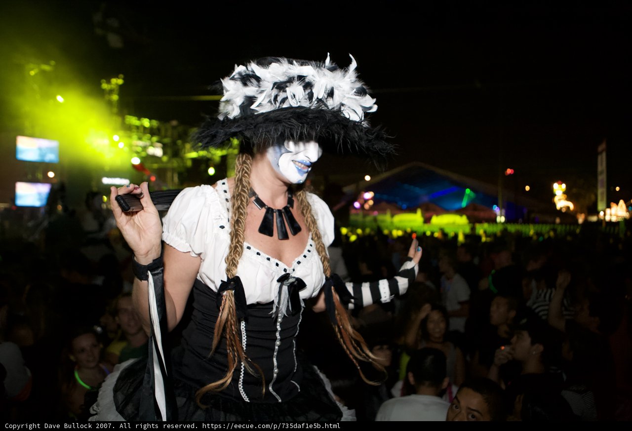 Costumed Woman Rocks the Concert