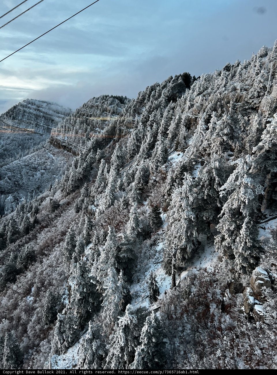 Snowy Mountain and Power Lines