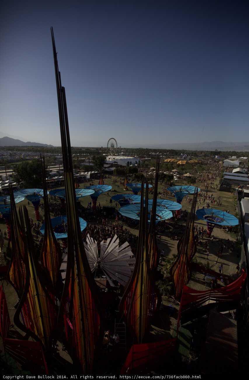 Aerial view of the Coachella Valley Music and Arts Festival