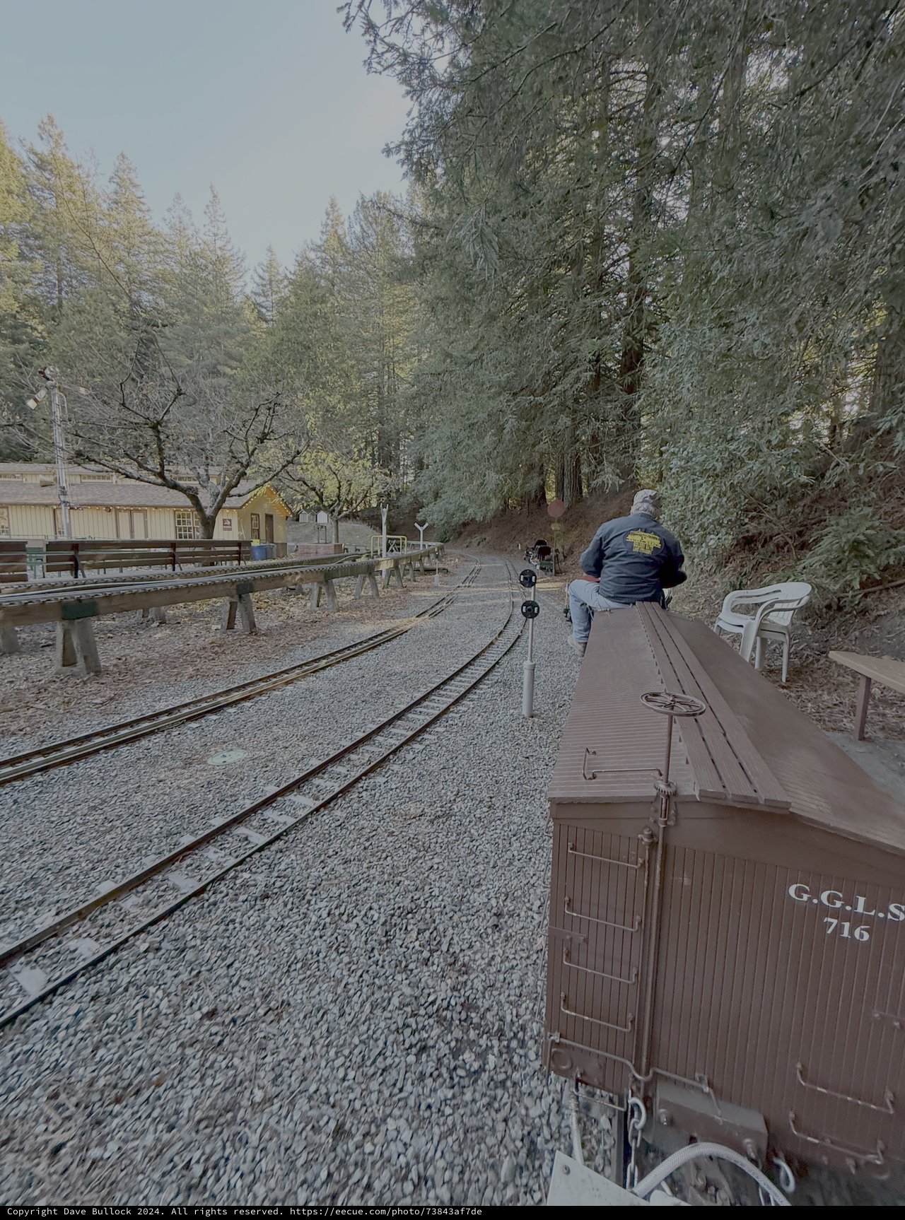 Vintage Train Yard with Historic Railway Car