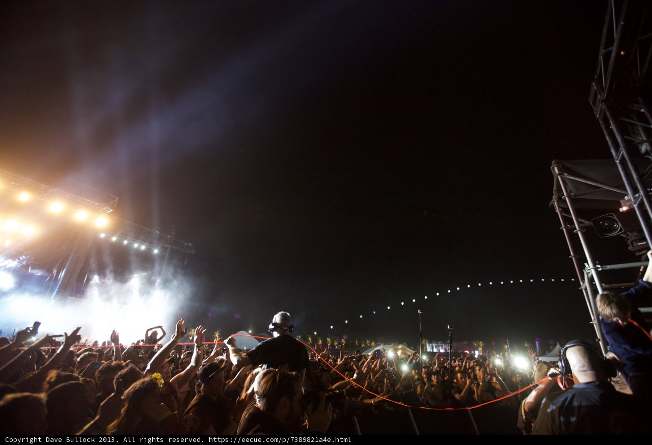 Rocking Out: Hands in the Air at Coachella Concert