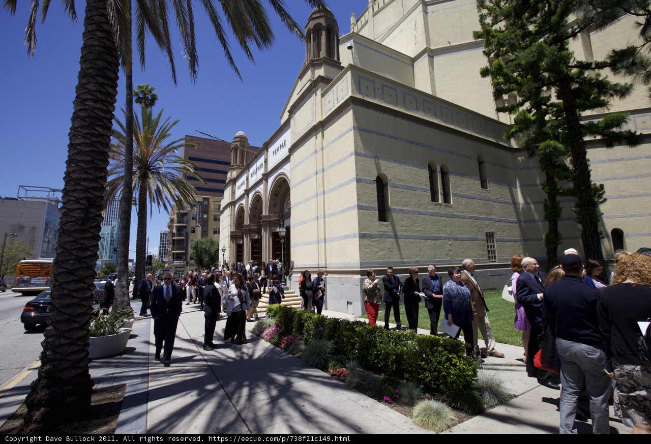 Congregation outside of St. Anthony's Church