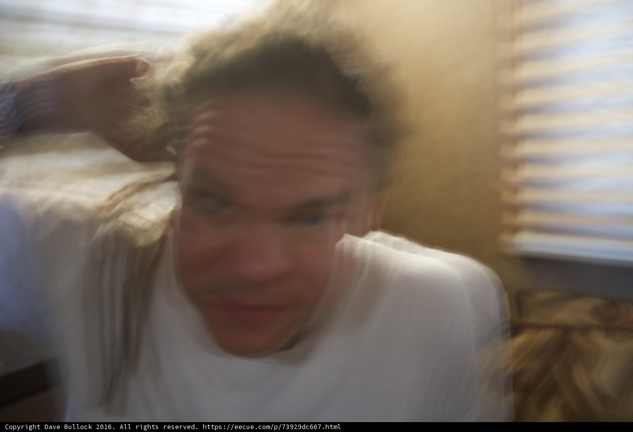 Blurry Portrait of a Long-Haired Man at Coachella
