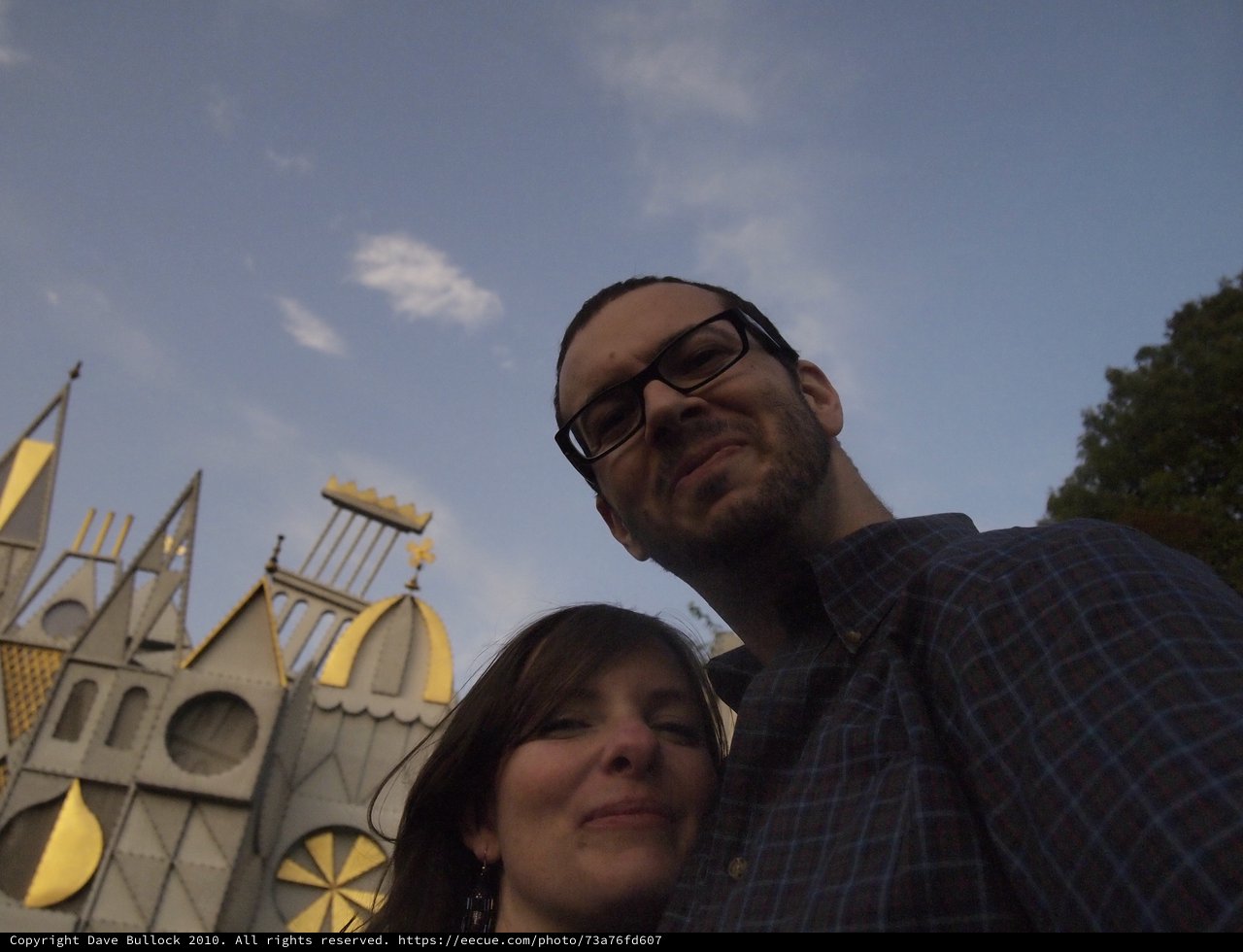 Couple Selfie at It's a Small World Disneyland