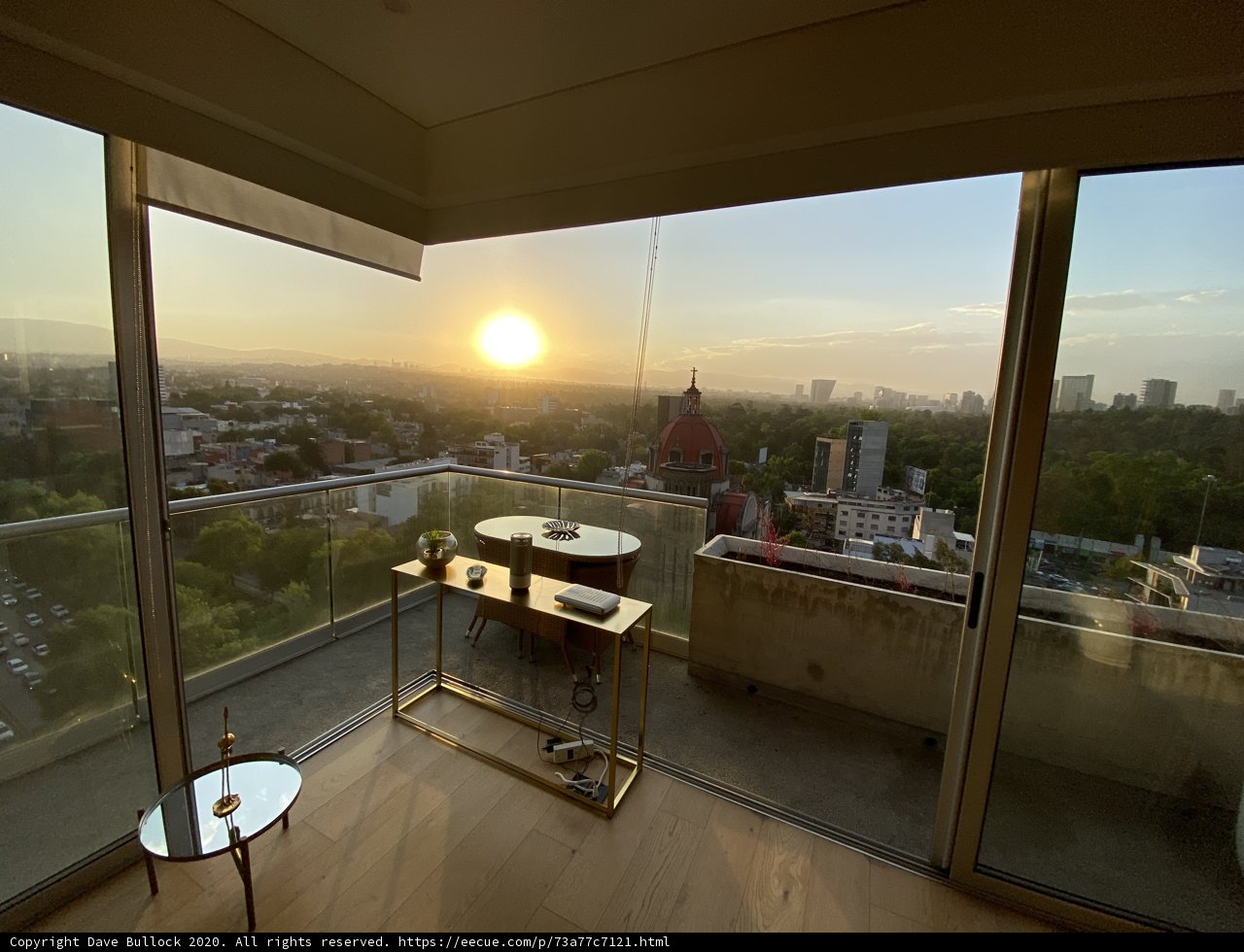 Sunset View from Balcony in Miguel Hidalgo Penthouse