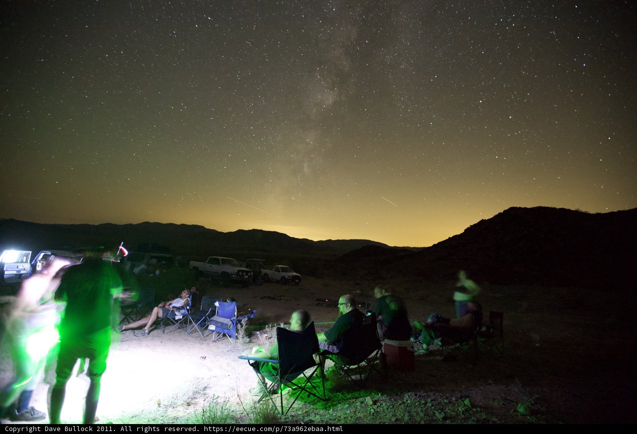 Desert Camping Under the Starry Night Sky