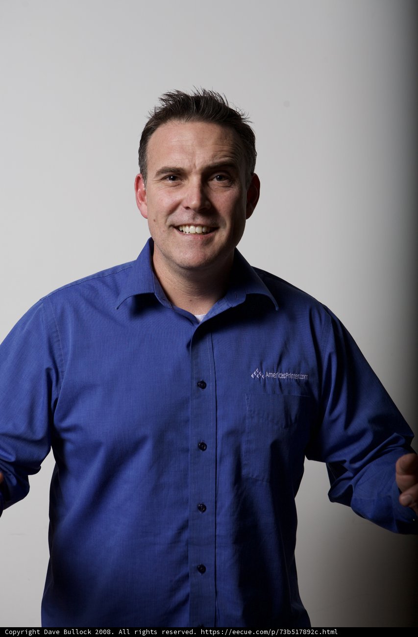 The Happy Blue-Shirted Man