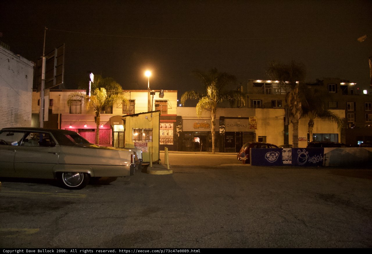 Parked Sports Car at Night