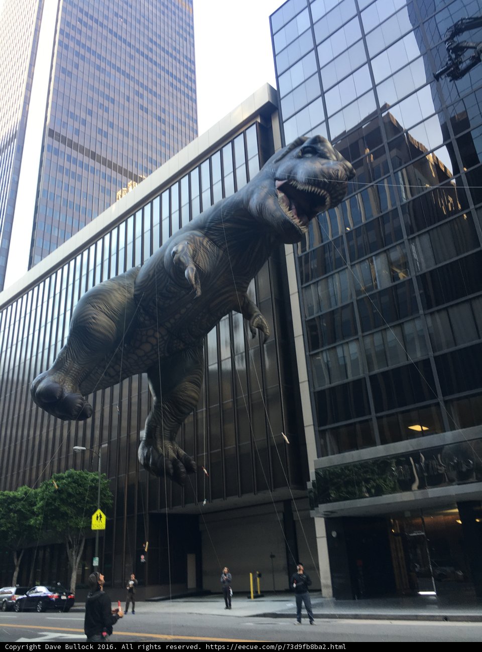 Flying T-Rex Over Los Angeles