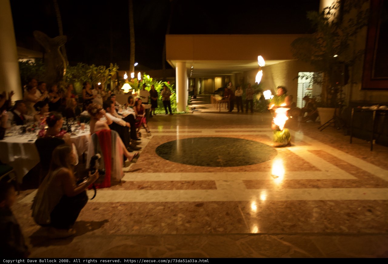 Fire Dancing in Hawaiian Restaurant