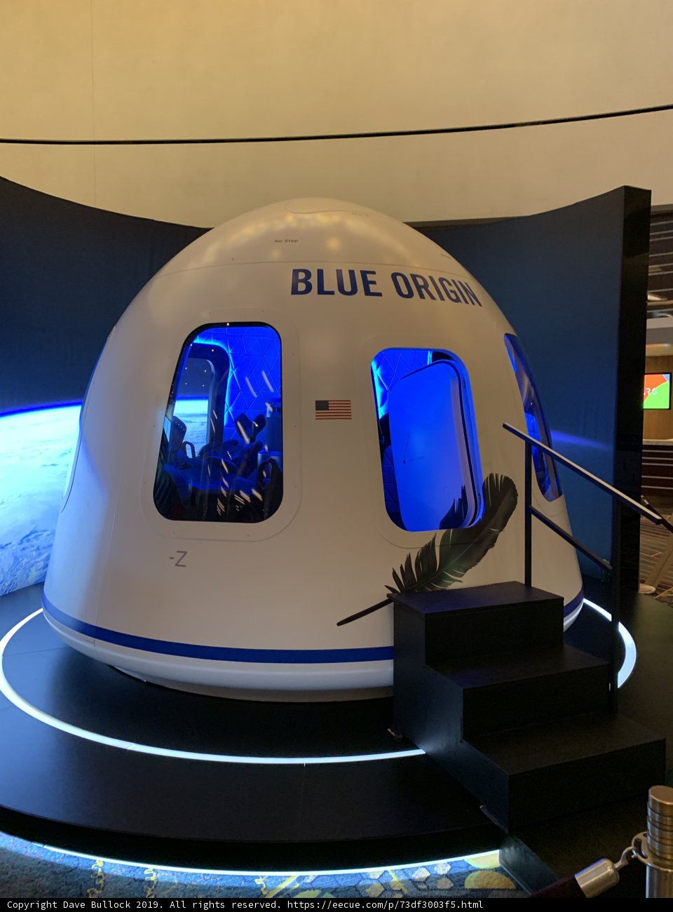 Blue Origin Space Capsule on Display at Aria Resort & Casino Museum