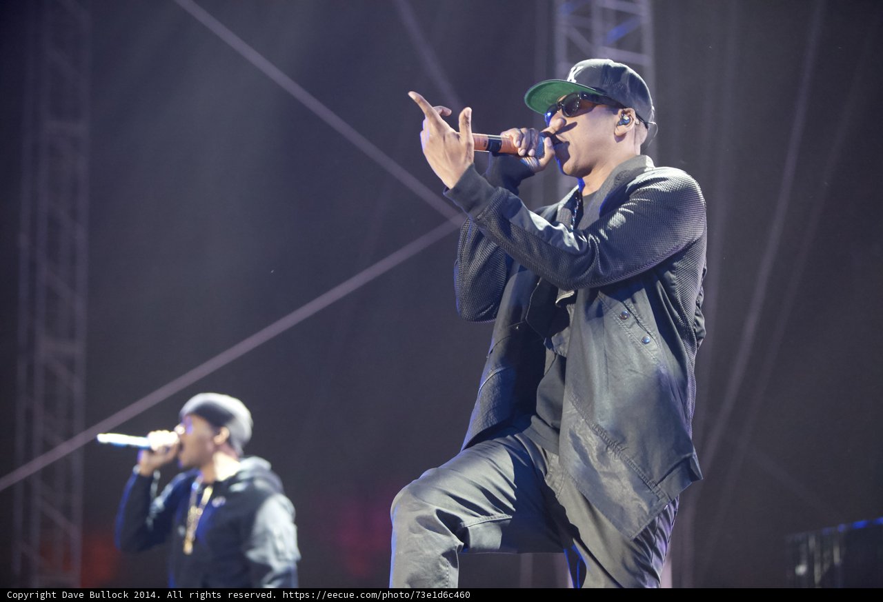 Jay-Z and Fellow Entertainer on Stage at Coachella