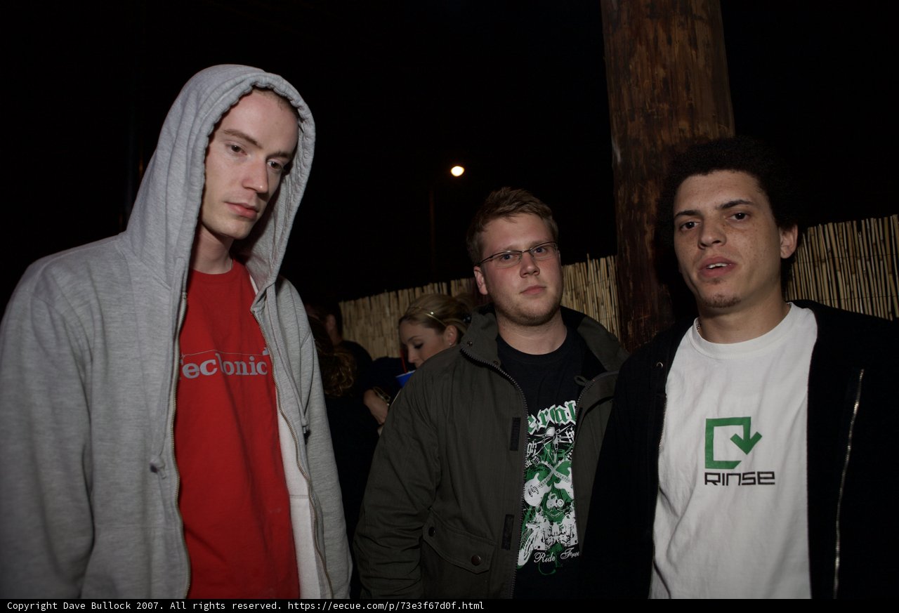 Hooded Trio Under Night Sky