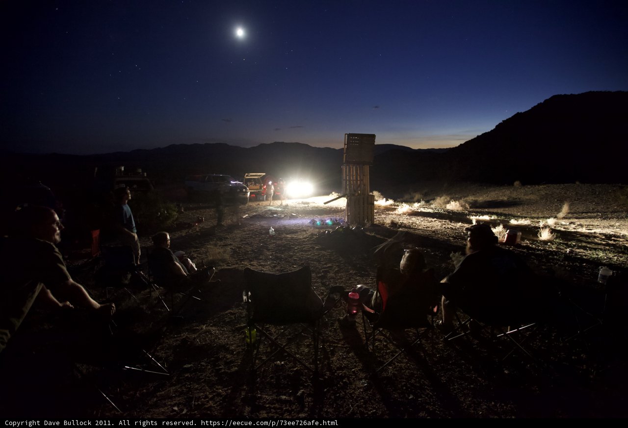 Nighttime Gathering Around the Lunar Flame
