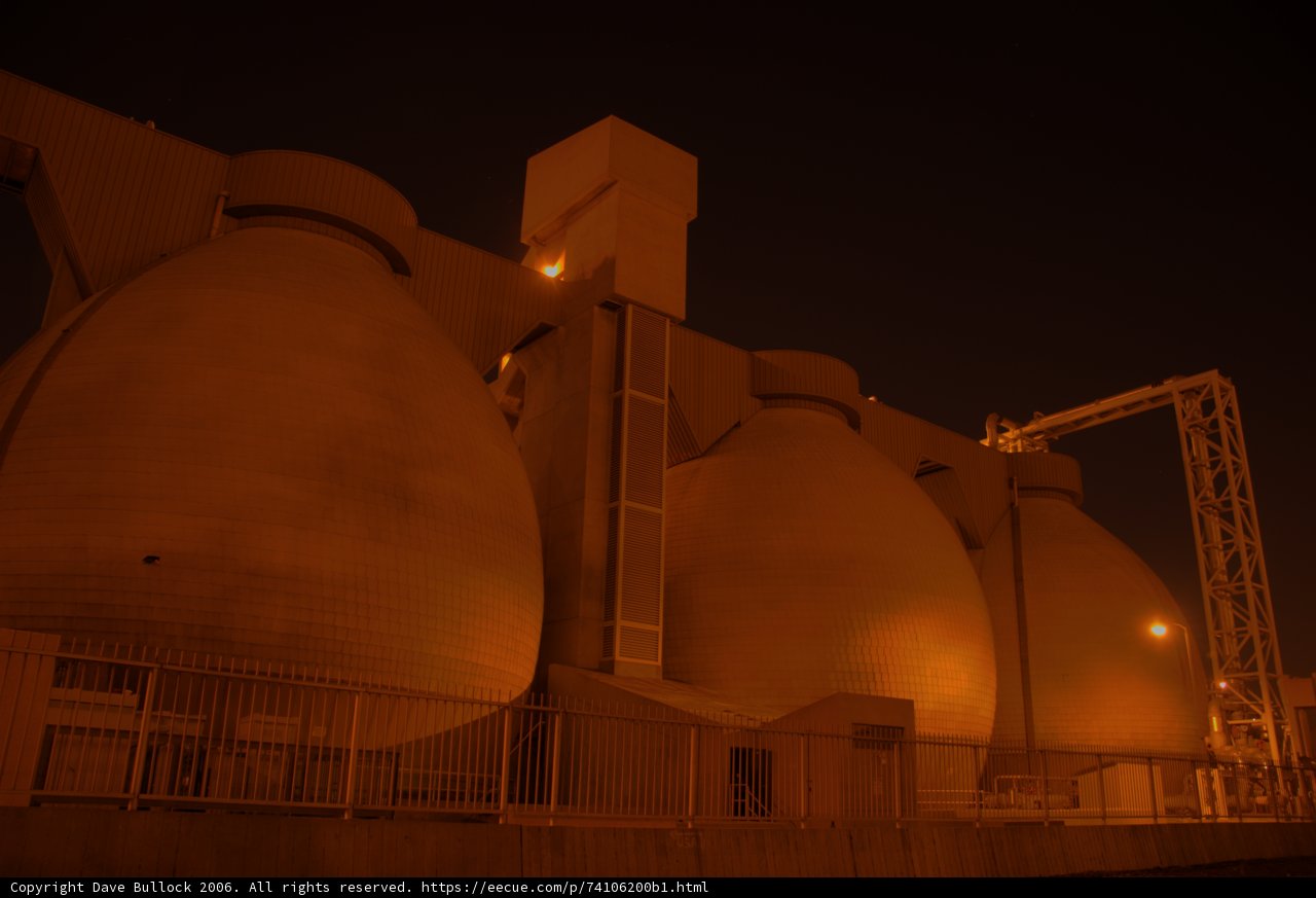 Illuminated Industrial Building
