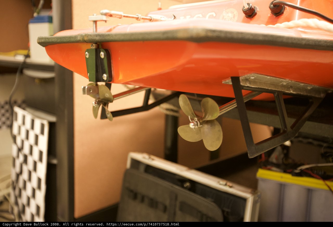 Red Boat with Propeller
