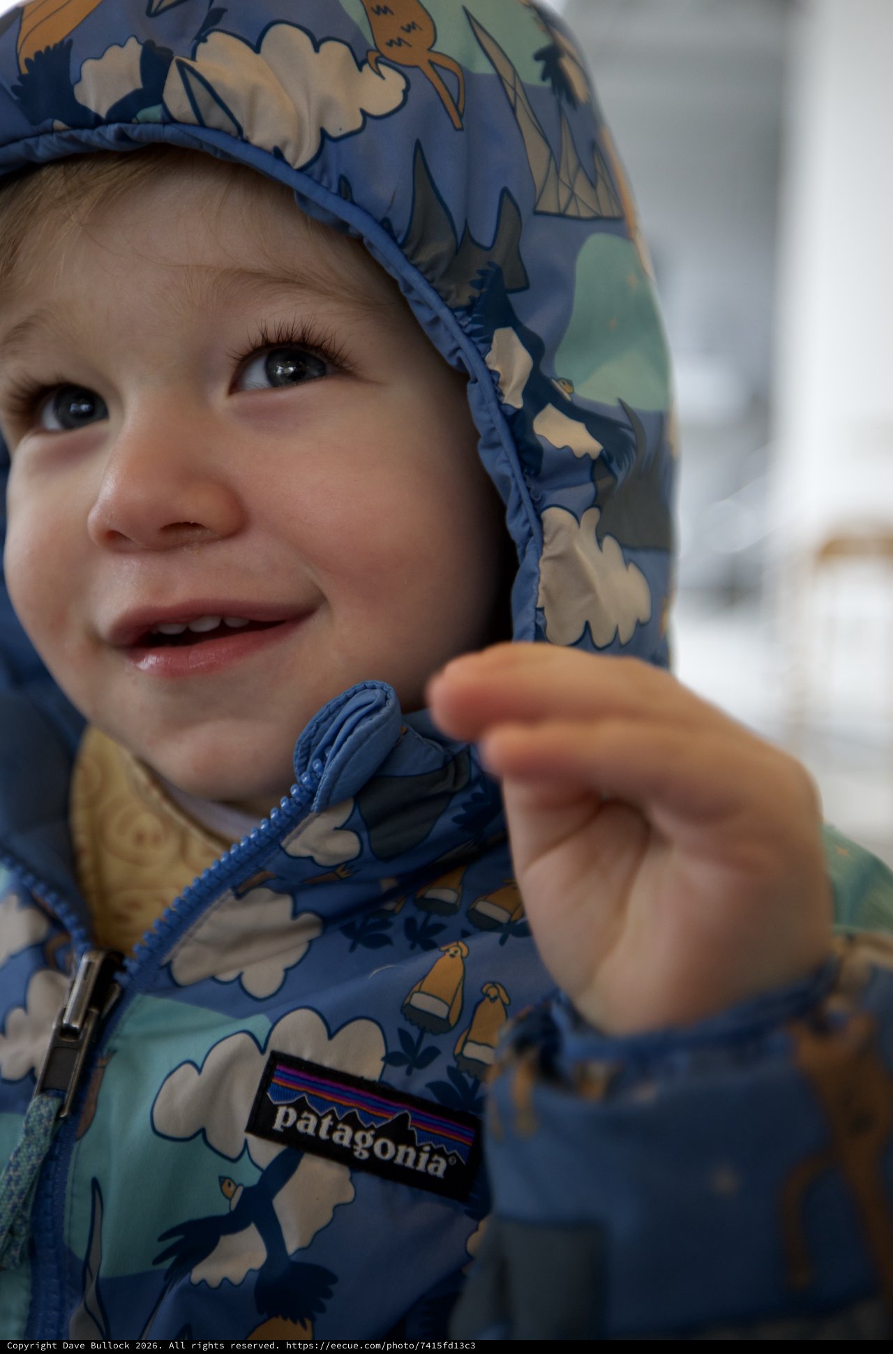 Joyful Toddler in Patagonia Winter Gear