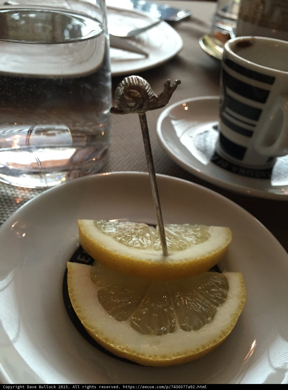 Decorative Snail Lemon Pick