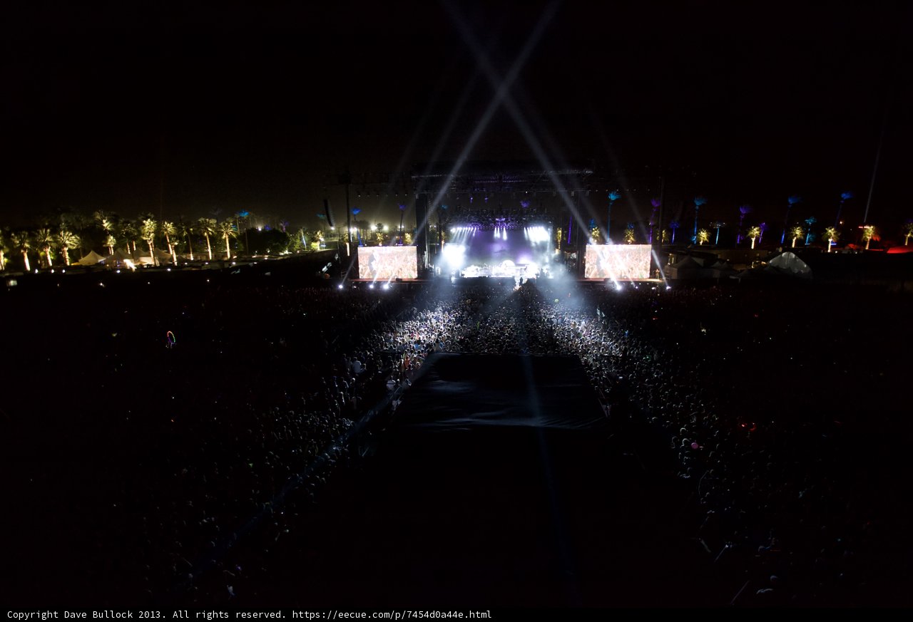 Nighttime Concert Crowds