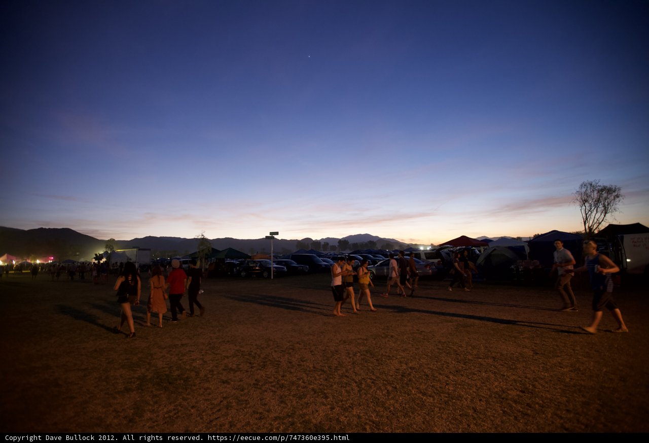 Dusk at Coachella Festival