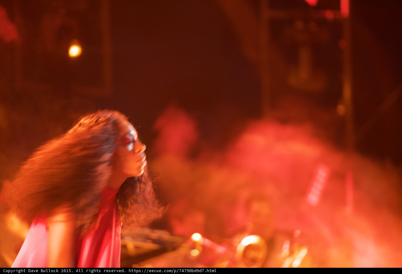 Solange Head Thrown Back Hair Flowing Brass Section Red